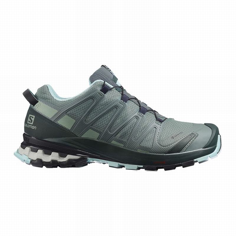 SALOMON XA PRO 3D V8 GORE-TEX Philippines - Women's Hiking Shoes - Green | 089641-LEV